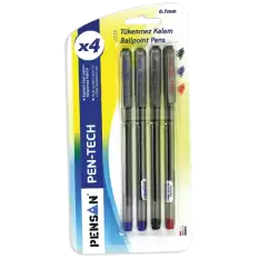 Pensan Tükenmez Kalem Pen Tech 0.7 Mm Kırmızı 2228 - 12li Paket