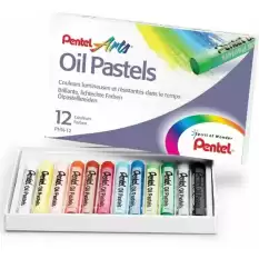 Pentel Yağlı Pastel 12 Renk Phn12