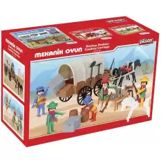 Pilsan Oyuncak Mini Mekanik Serisi: 2 Kovboy Arabası 04003