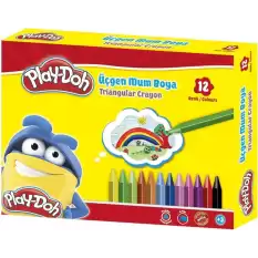 Play-Doh Üçgen Crayon (Mum) Boya 12 Renk