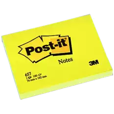 Post-İt Yapışkanlı Not Kağıdı 100 Yp 76X102 Sarı 657 - 12li Paket