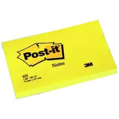 Post-İt Yapışkanlı Not Kağıdı 100 Yp 76X127 Sarı 655 - 12li Paket