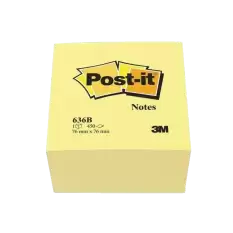 Post-İt Yapışkanlı Not Kağıdı Küp 450 Yp 76X76 Sarı 636-B