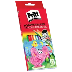 Pritt Kuru Boya Karton Kutu Tam Boy 12 Renk 1219734