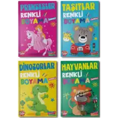 Renkli Boyama Seti - 4 Kitap Takım