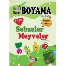 Renkli Kalem Boyama / Sebzeler - Meyveler