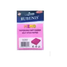 Rubenis Yapışkanlı Not Kağıdı 76X76 Mm 50 Şeffaf Pembe 50 Yp Rps-152 - 24lü Paket