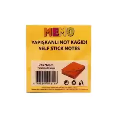 Rubenis Yapışkanlı Not Kağıdı 76X76 Mm 50 Şeffaf Turuncu 50 Yp Rps-153 - 24lü Paket