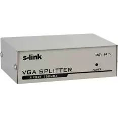 S-Link Msv-1415 1Pc-4 Vga 150Mhz Monitör Çoklayıcı