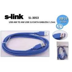 S-Link Sl-3053 1.5Mt Usb 3.0 Am To Am Data Kablosu