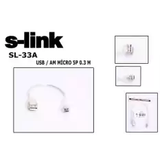 S-Link Sl-33A 0.3M Usb Am-Mıcro5P Kablosu