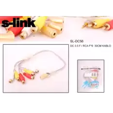 S-Link Sl-Dc56 3.5Mm Stereo 6Lı Ses Çoklayıcı