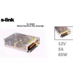 S-Link Sl-Ka65 12V 5A 65W Metal Kamera Güç Kaynağı