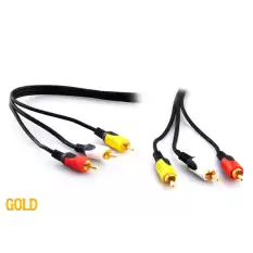 S-Link Sl-Rca10 3Rca To 3Rca 10M Gold Kablo