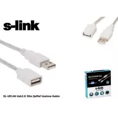 S-Link Sl-Ue140 20Mt 2.0 Usb Şeffaf Uzatma Kablosu