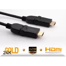 S-Link Slx-318 Hdmı M-M 5M Altın Uçlu 24K + L Kon. 1.4 Ver. 3D Kablo