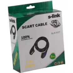 S-Link Slx-937 Scart To Scart  5Mt Gold Kılıflı Kablo