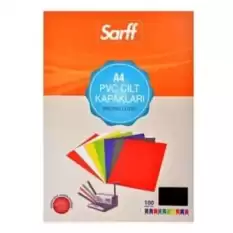 Sarff Cilt Kapağı Plastik Opak A4 160 Mıc Siyah 15201013 - 100lü Paket