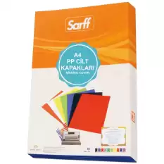 Sarff Cilt Kapağı Plastik Opak A4 450 Mıc Kırmızı 15201108 - 50li Paket