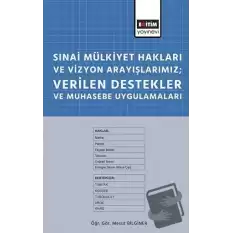 Sınai Mülkiyet Hakları ve Vizyon Arayışlarımız; Verilen Destekler ve Muhasebe Uygulamaları