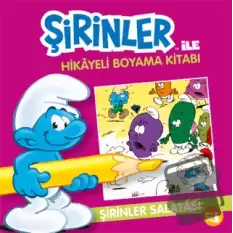 Şirinler İle Hikaye Boyama Kitabı - Şirinler Salatası