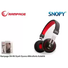 Snopy Sn-R6 Siyah Gaming Tek Jacklı Mikrofonlu Kulaklık