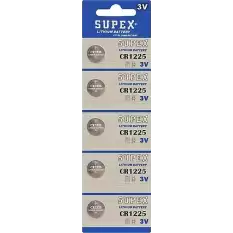 Supex Cr1225-C5 3V Lityum Düğme Pil 5Li Paket