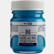 Talens Guaj Boya 16 Ml Turquoise Mavi (Turkuaz Mavisi) 522 - 10lu Paket