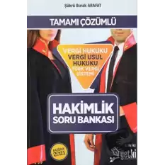 Tamamı Çözümlü Vergi Hukuku, Vergi Usul Hukuku, Türk Vergi Sistemi Hakimlik Soru Bankası