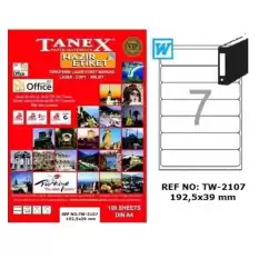 Tanex Laser Etiket 100 Yp 192.5X39 Laser-Copy-Inkjet Tw-2107