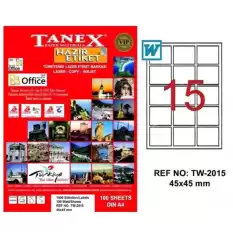 Tanex Laser Etiket 100 Yp 45X45 Mm Laser-Copy-Inkjet Tw-2015