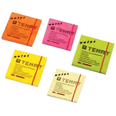Temat Yapışkanlı Not Kağıdı 75X75 Mm Fosforlu Sarı 11515 - 12li Paket