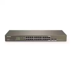 Tenda Teg1024F 24 Port 10-100-1000 Mbps + 2 Port Sfp Switch Çelik Kasa Rack Mount