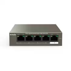 Tenda Teg1105P-4-63W 5 Port 4 Port Poe+ 10-100-1000 Switch Çelik Kasa Rack Mount