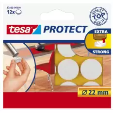 Tesa Keçe Zemin Koruyucu Daire 12X22 Beyaz 57893-00000 - 20li Paket