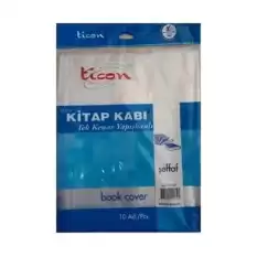 Ticon Hazır Kaplık Kitap Kabı Tek Kenar Yapışkanlı Şeffaf 193527 - 10lu Paket