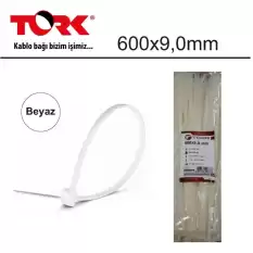 Tork Trk-600-9,0Mm Beyaz 100Lü Kablo Bağı (86560)