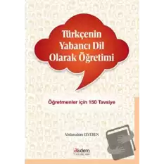 Türkçenin Yabancı Dil Olarak Öğretimi