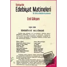 Türkiye’de Edebiyat Matineleri