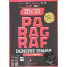 TYT AYT KPSS ALES MSÜ DGS Paragraf 20 x 33 Deneme Sınavı