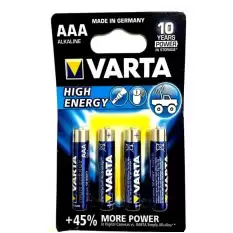 Varta Alkalin İnce Kalem Pil (Aaa) High Energy 4 Lü