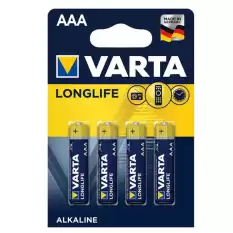 Varta Alkalin İnce Kalem Pil (Aaa) Long Life Extra 4 Lü