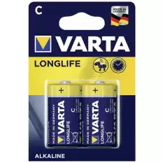 Varta Alkalin Orta Boy Pil C Longlife Extra 2 Li