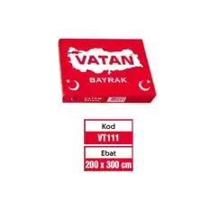 Vatan Türk Bayrağı 200X300 Vt111