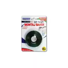 Vodaseal Çift Taraflı Montaj Bandı 19Mmx1 Mt Şeffaf Vhb Bandı (Banyo- Mutfak- Cam-Ayna)