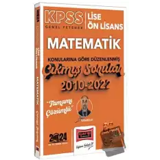 Yargı Yayınları 2024 KPSS Lise Ön Lisans Genel Yetenek Matematik Konularına Göre Düzenlenmiş 2010-2022 Tamamı Çözümlü Çıkmış Sorular