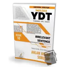 YDT İngilizce Irrelevant Sentence Issue 10