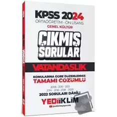 Yediiklim 2024 KPSS Ortaöğretim Ön Lisans Genel Kültür Vatandaşlık Tamamı Çözümlü Çıkmış Sorular