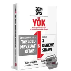 YÖK Üst Kuruluşları ile YÖK Personeli GYS Örnek Sorular Tablolu Mevzuat Kitabı ve 3 Deneme Sınavı