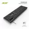 Acer Oak-0A0  Siyah Kablolu Sessiz Tuşlu  Klavye (Caps Lock) (Kablo Uzunluğu 1.40Cm)